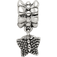 Sterling Silver Reflections Butterfly Dangle Bead view 3