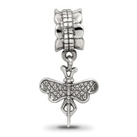 Sterling Silver Reflections Dragonfly Dangle Bead view 4