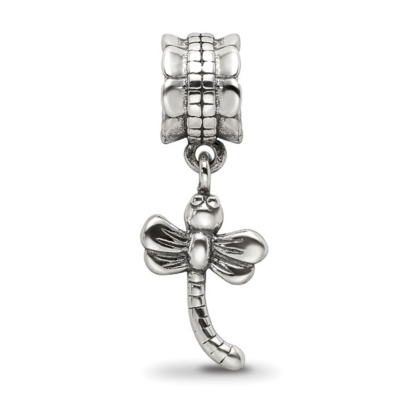 Sterling Silver Reflections Dragonfly Dangle Bead