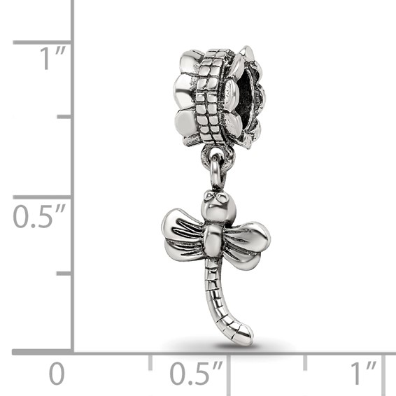 Sterling Silver Reflections Dragonfly Dangle Bead