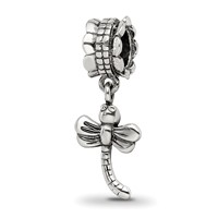 Sterling Silver Reflections Dragonfly Dangle Bead view 1