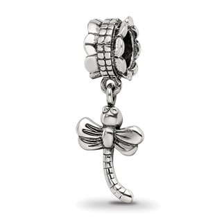 Sterling Silver Reflections Dragonfly Dangle Bead