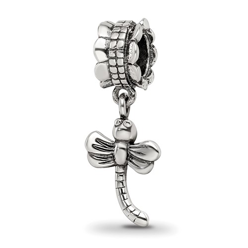 Sterling Silver Reflections Dragonfly Dangle Bead