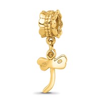 Sterling Silver Gold-plated Reflections Dragonfly Dangle Bead view 5