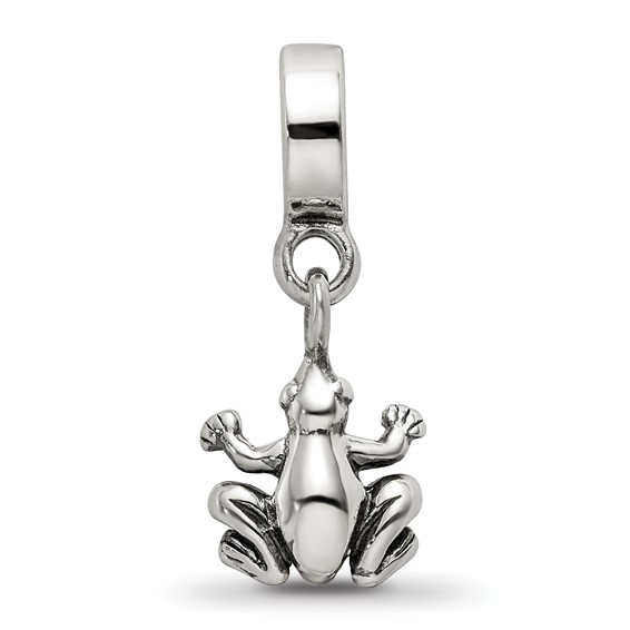 Sterling Silver Reflections Frog Dangle Bead