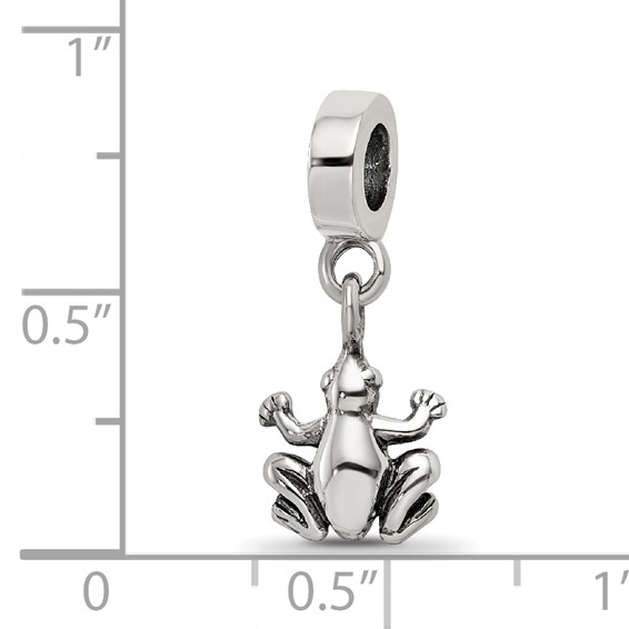 Sterling Silver Reflections Frog Dangle Bead