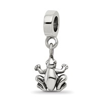 Sterling Silver Reflections Frog Dangle Bead view 1