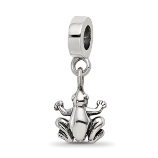 Sterling Silver Reflections Frog Dangle Bead