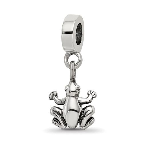 Sterling Silver Reflections Frog Dangle Bead