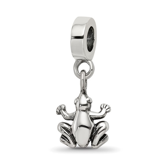 Sterling Silver Reflections Frog Dangle Bead