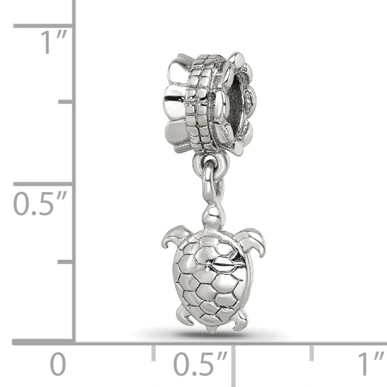 Sterling Silver Reflections Turtle Dangle Bead