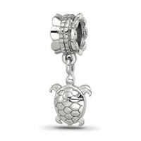 Sterling Silver Reflections Turtle Dangle Bead view 1