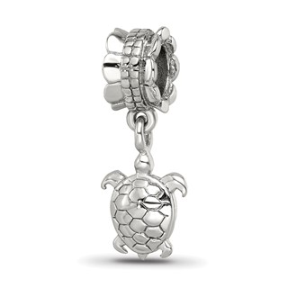 Sterling Silver Reflections Turtle Dangle Bead