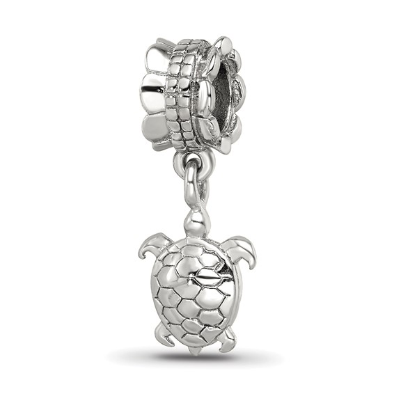 Sterling Silver Reflections Turtle Dangle Bead