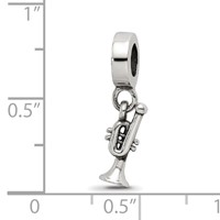 Sterling Silver Reflections Trumpet Dangle Bead view 3