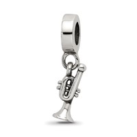 Sterling Silver Reflections Trumpet Dangle Bead view 1