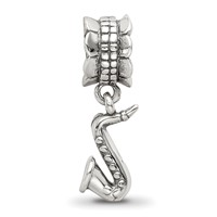 Sterling Silver Reflections Saxophone Dangle Bead view 4