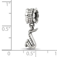 Sterling Silver Reflections Saxophone Dangle Bead view 3