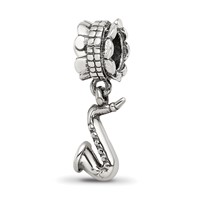 Sterling Silver Reflections Saxophone Dangle Bead view 1