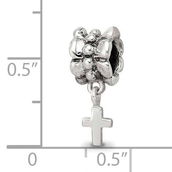 Sterling Silver Reflections Cross Dangle Bead