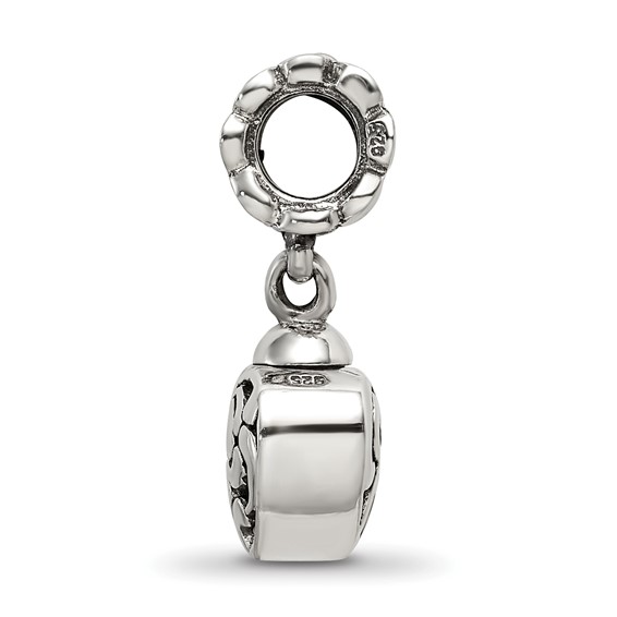 Sterling Silver Reflections Heart Ash Dangle Bead