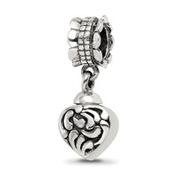 Sterling Silver Reflections Heart Ash Dangle Bead view 1