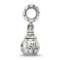 Sterling Silver Reflections Floral Ash Dangle Bead view 2
