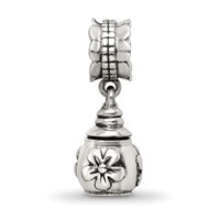 Sterling Silver Reflections Floral Ash Dangle Bead view 3