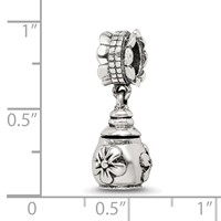 Sterling Silver Reflections Floral Ash Dangle Bead view 4