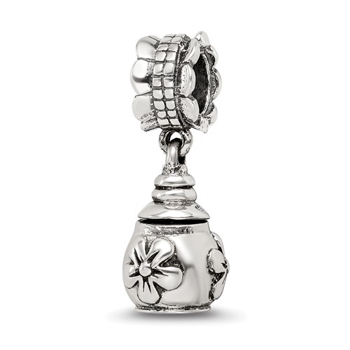 Sterling Silver Reflections Floral Ash Dangle Bead