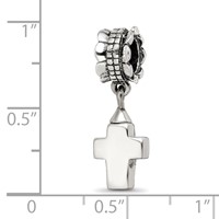Sterling Silver Reflections Cross Ash Dangle Bead view 3