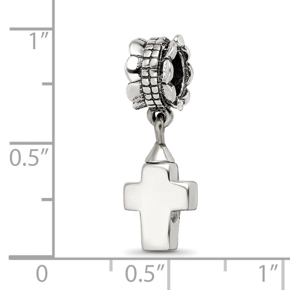 Sterling Silver Reflections Cross Ash Dangle Bead