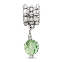 Sterling Silver Reflections Green Preciosa Crystal Dangle Bead view 3