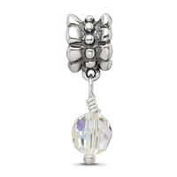 Sterling Silver Reflections Clear Preciosa Crystal Dangle Bead view 3