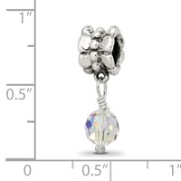 Sterling Silver Reflections Clear Preciosa Crystal Dangle Bead view 4