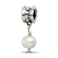 Sterling Silver Reflections FW Cultured Pearl Dangle Bead view 1
