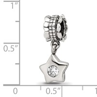 Sterling Silver Reflections CZ Star Dangle Bead view 3