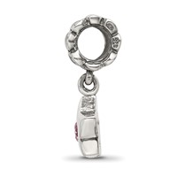 Sterling Silver Reflections Pink CZ Star Dangle Bead view 2