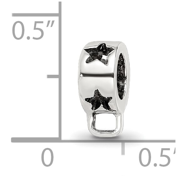 Sterling Silver Reflections Star w/Loop for Click-on Bead