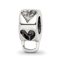 Sterling Silver Reflections Heart with Loop for Click-on Bead view 1