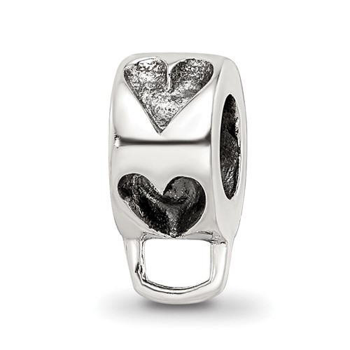 Sterling Silver Reflections Heart with Loop for Click-on Bead