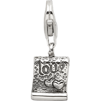 Sterling Silver Reflections Love Note Click-on for Bead view 4