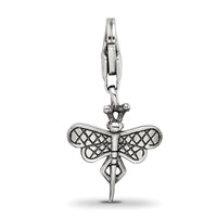 Sterling Silver Reflections Dragonfly Click-on for Bead view 3