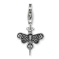 Sterling Silver Reflections Dragonfly Click-on for Bead view 5