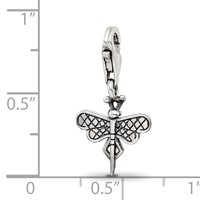 Sterling Silver Reflections Dragonfly Click-on for Bead view 4