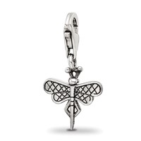 Sterling Silver Reflections Dragonfly Click-on for Bead view 1