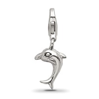 Sterling Silver Reflections Dolphin Click-on for Bead view 4