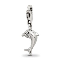 Sterling Silver Reflections Dolphin Click-on for Bead view 1