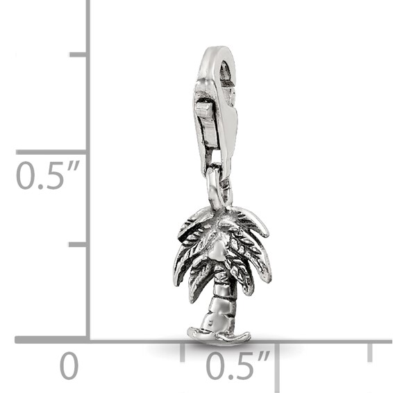 Sterling Silver Reflections Palm Tree Click-on for Bead