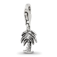 Sterling Silver Reflections Palm Tree Click-on for Bead view 1
